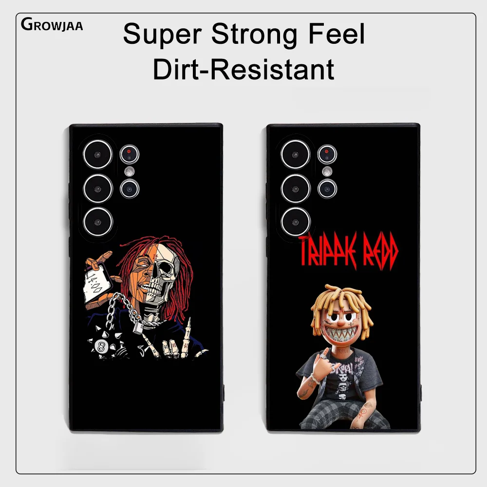 

Rapper T-Trippies R-Redd Phone Case Samsung Galaxy S25 S24 S22 S23 Ultra S21 S20 Plus 5G Frosted Non-Slip Full Cover Soft Case