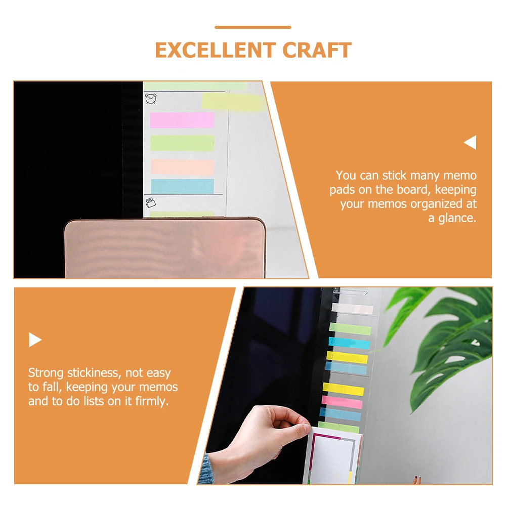 

2Pcs Memo Board for Computer Monitor Adhesive Monitor Board Keeps Desk Clean and Organized At Office Memo Boards for Computer