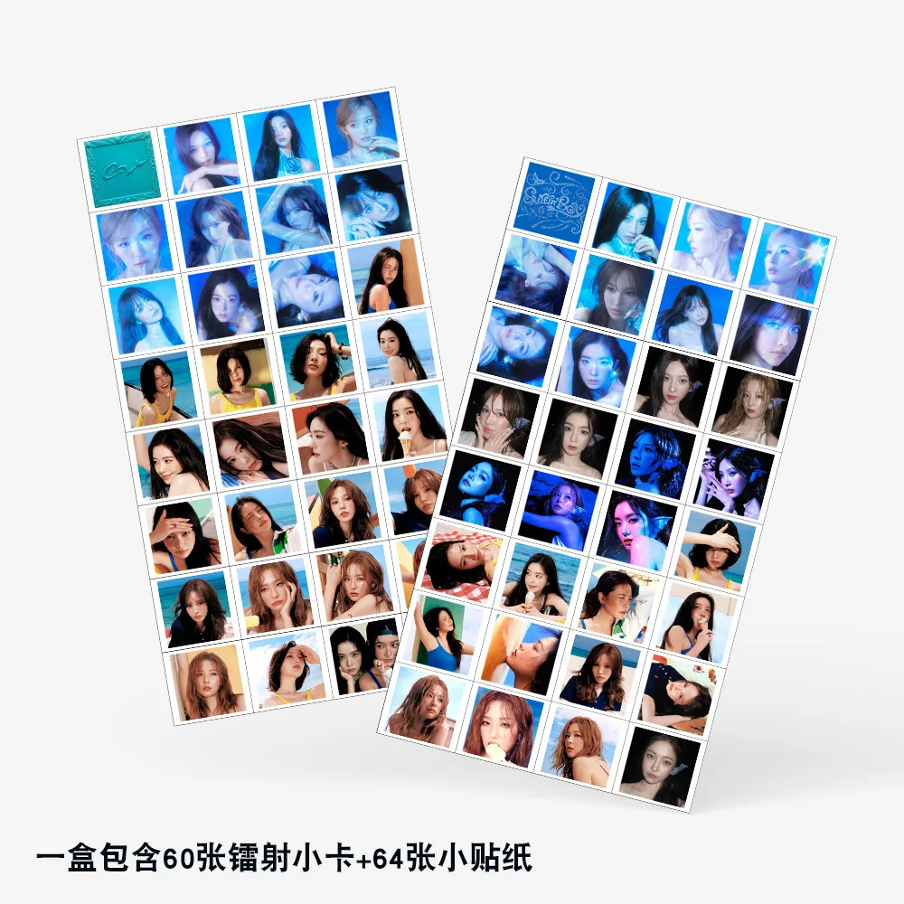 124Pcs/Set Idol Girl Group RED VELVET Summer Mini Album HD Printed Photo Card Irene SeulGi Wendy Joy Yeri Fan Collection Gift image 2