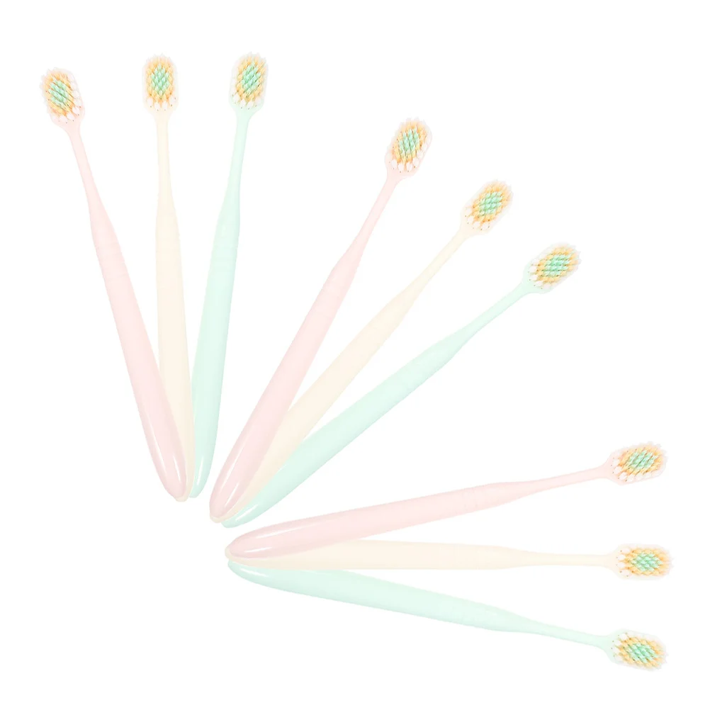 

9Pcs Soft Bristle Toothbrush Wide Thin Head Adult Daily Use Gentle Gum Care Household Toothbrushes Soft Bristles Travel