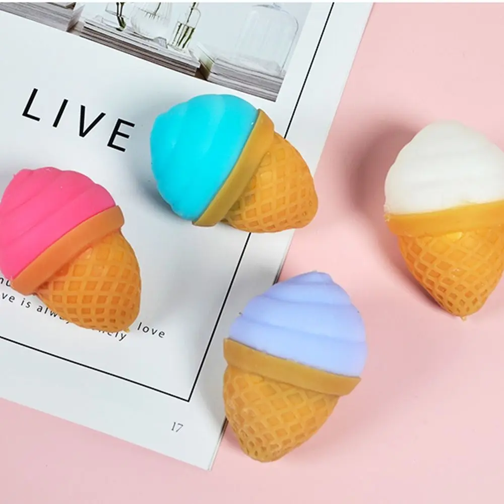 아이스크림 햄버거 스퀴즈 장난감 감각 장난감 TPR 시뮬레이션 음식 Fidget 장난감 실리콘 3D 핀치 감압 장난감 어린이 트릭 인형