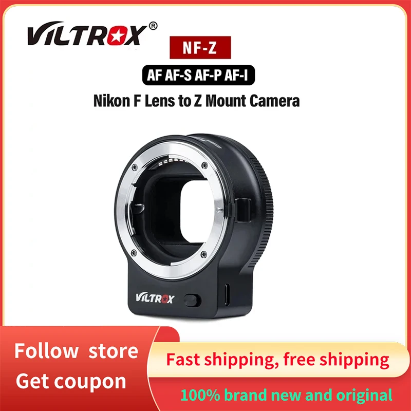 VILTROX NF-Z Auto Focus Full Frame Lens Adapter Nikon F Lens to Z Mount Camera Support VR Anti-shake Eye-AF for Nikon Z6 Z7