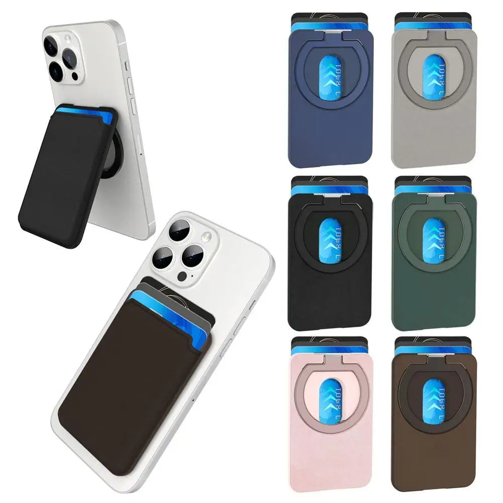 

Case Phone Back Cover Pu Leather Magnetic Card Wallet Stand Card Holder Pocket Stand Cardholder for iphone