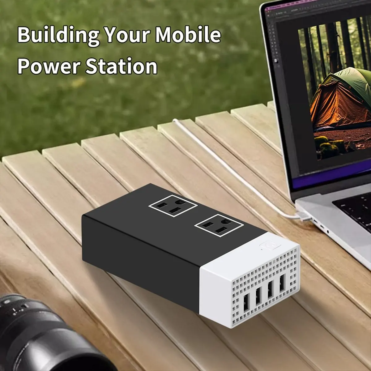 popop Portable Car Inverter Modified Sine Wave Inverter DC12V to AC110V 400/200W US Socket Car Power Converter
