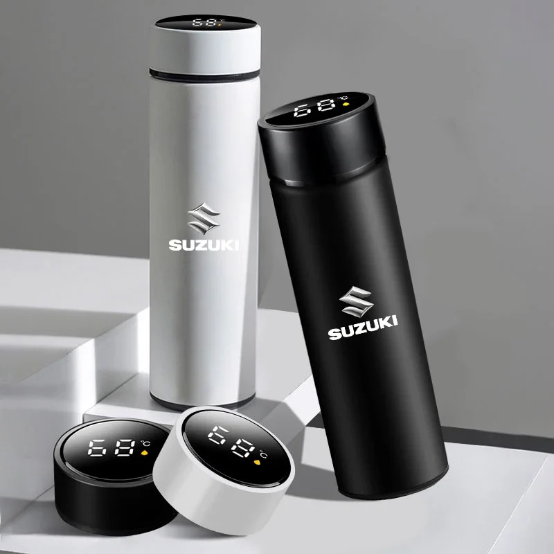 

Портативная умная автомобильная изолированная чашка, 500 мл, чашка для воды, кофе, чая, термос для Suzuki DZire IGNIS Alto Spacia Jimmy VITARA SX4