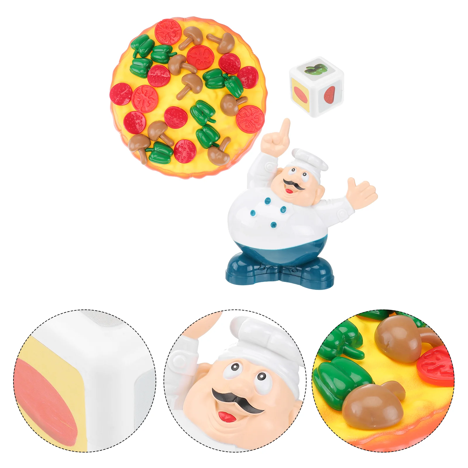 Pizza Speelgoed Speelgoed Spel Stapelen Balanceren Stapel Houten Kids Desktop Blok Omvallen Bouwstenen Vorm Sorter Sortering Speelset