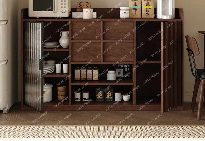 

FFliving room cabinets drawer type home furniture Modern light luxury glass door locker rack solid wood Storage locker Dresser
