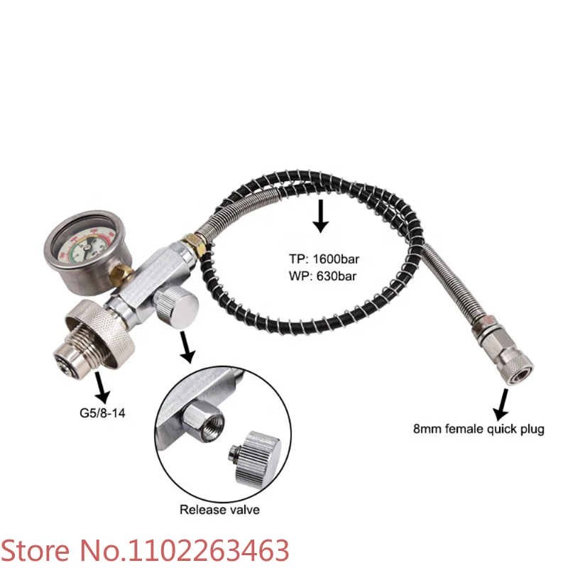 

Paintball PCP Diving Stainless Steel DIN G5/8 Connect scuba Filling Station Filling Charging Adaptor