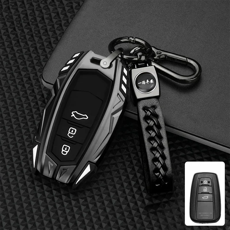 Zinc Alloy Car Remote Key Case Cover For Toyota CHR Camry Prius Land Cruiser Prado Furniture Corolla Yaris RAV4 Highlander