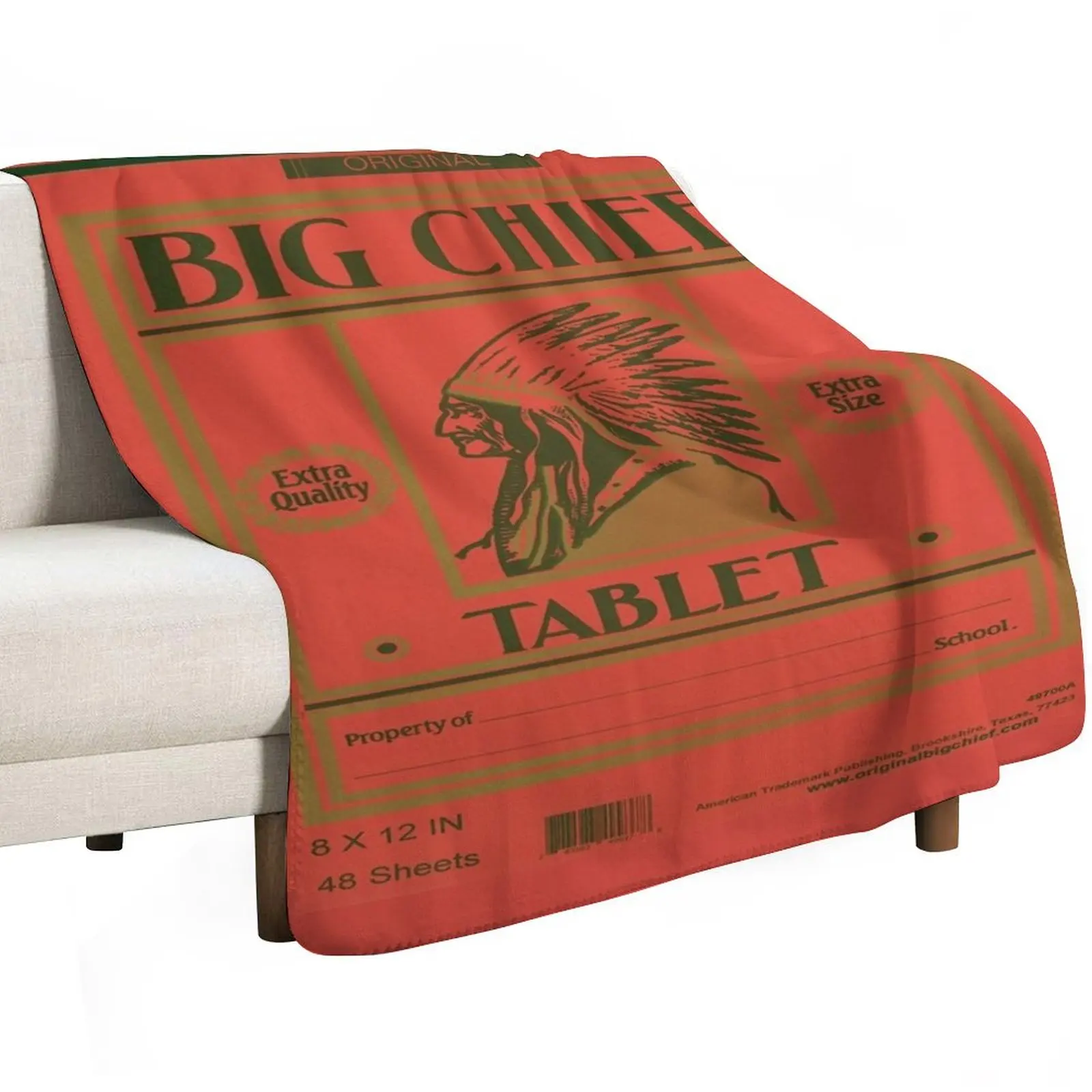 Big Chief Vintage Tablet Cover Throw Blanket Picnic Soft Beds Luxury Throw Sofa Throw Decoratives Blankets