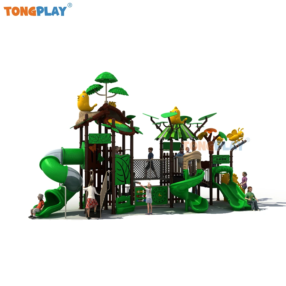 New Design Outdoor Playground Children Playground Equipment Amusement Park Plastic Slide Cheap Factory Price For Children