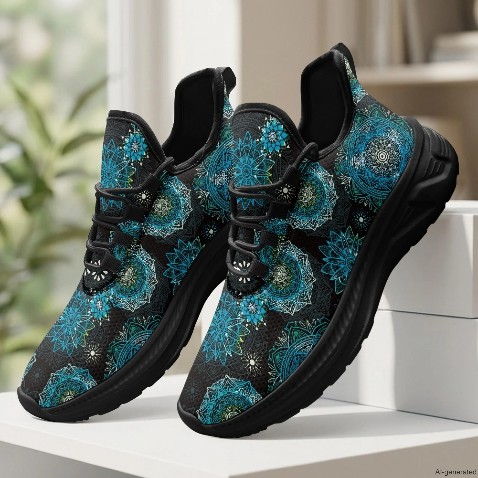 XIXIRIMIDO Womens Walking Shoes Nurse Shoes Nurse Sneakers Mandala Print Tenis Masculino De Corrida Barefoot Shoes 35-48