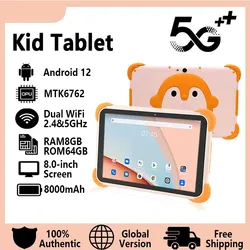 Android12 Kids Pro tablet 8 Inch HD Display 8GB 64GB Toddler Tablet with Bluetooth Google Play Kiddies Learning Educational Gift