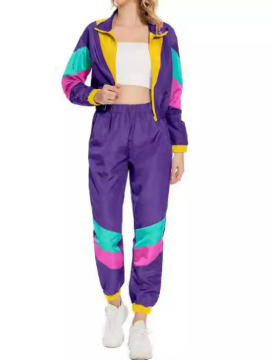 جديد loween الهيب هوب ريترو ديسكو ملابس رياضية تأثيري الاسمية أداء زي 75D البوليستر المرأة الزي الرقص التقليدي