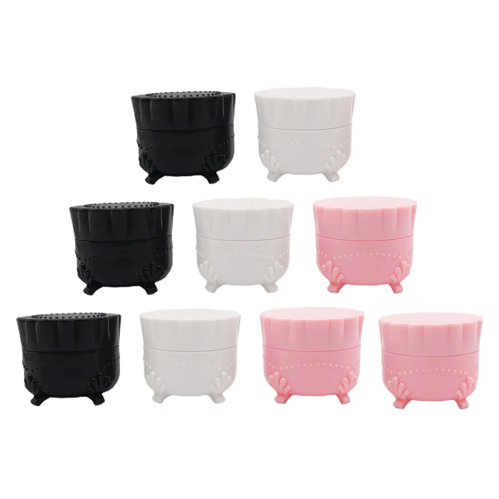 9 Pcs Travel Bottle Bottled Yellow Dot Stickers Labels Pp Clear Empty Nail Gel Containers