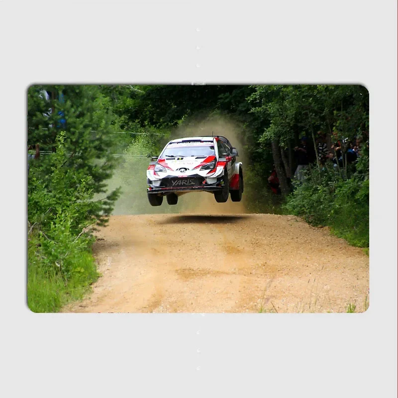 Yaris Leap Rally Car Classic Racing Poster Metal Sign Posters Room Decoration Indoor Custom Decor Home Decor Wall Decorations