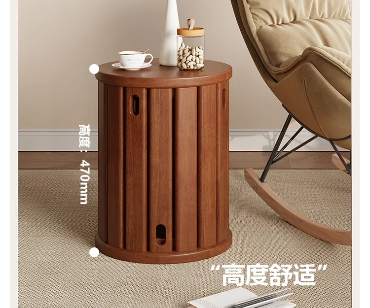 Stackable Solid Wood Round Stool With Pulleys Multifunctional Household Low Dining Stool For Kitchen Entryway