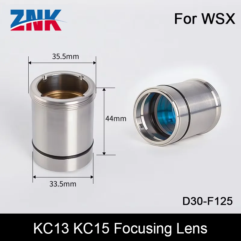 ZNK KC13 KC15 Collimating & Focusing Lens D30 F75 100 F125mm with Lens Holder for WSX Laser Head KC13 KC15