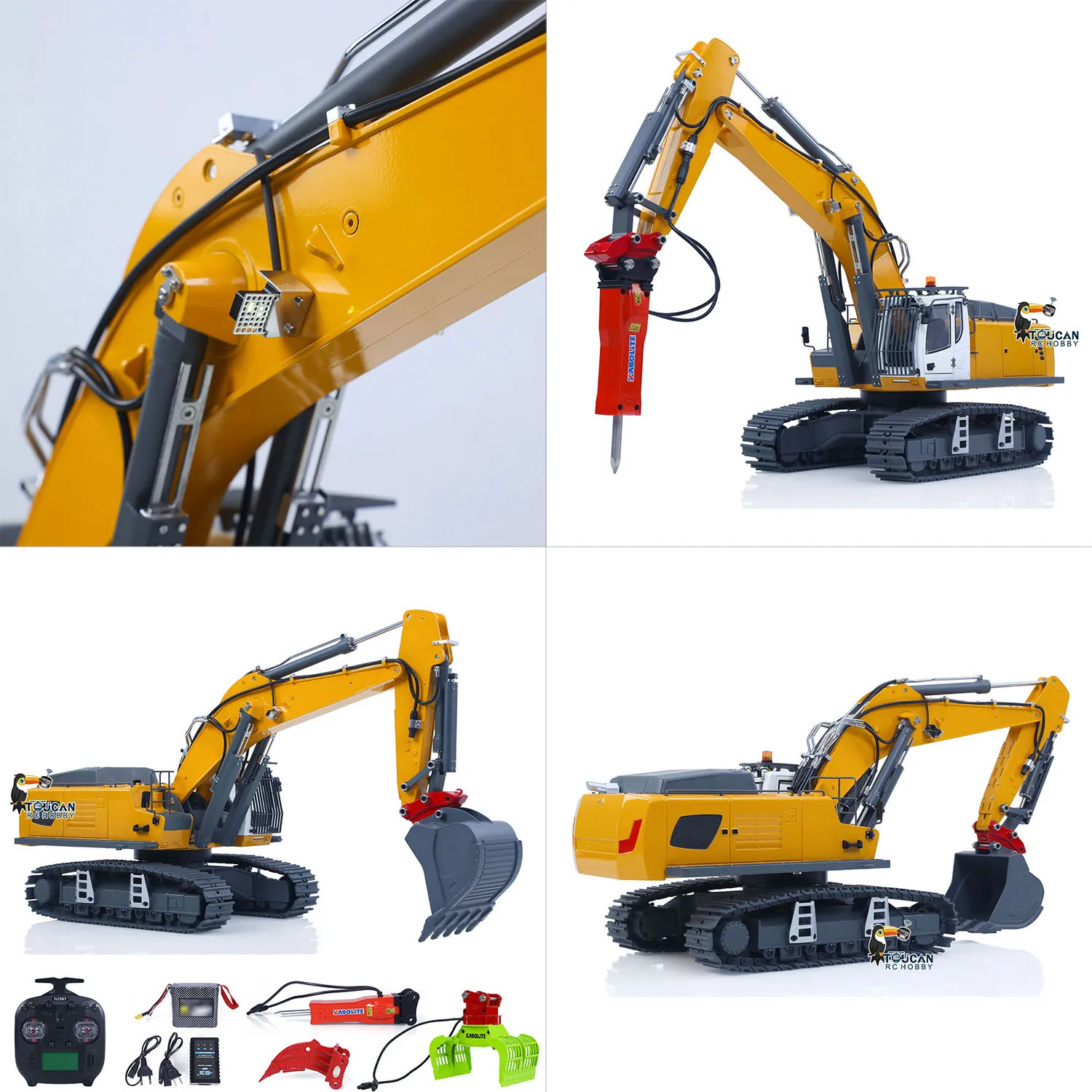 

NEW KABOLITE K962 1/18 Hydraulic RC Excavator Remote Control Digger Hammer Breaker Quick Coupler Construction Truck RC Toys