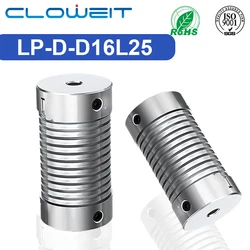 Cloweit Spring Couplers LP-D-D16L25 Zinc Alloy Flexible Motor Shaft Rotary Encoder Coupling 4mm 5mm 8mm 10mm LP