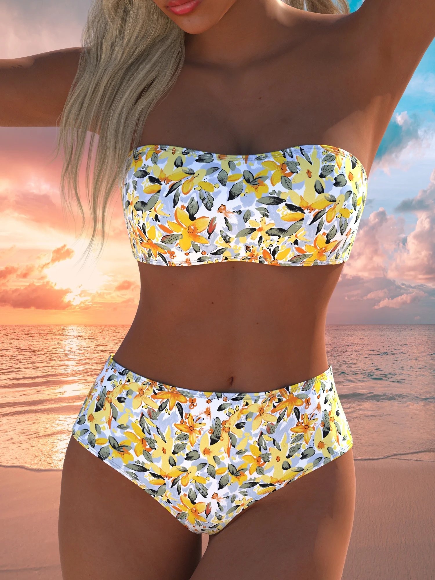 Damen-Bademode, Badeanzug, Strand-Outfits, Sommer, Strand, Festival, Urlaub, Reisen, sexy, luxuriös, modern, zweiteiliges Set, Bikinis
