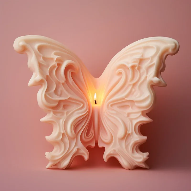 DIY Butterfly Candle Silicone Mold Handmade Soap Aroma Candle Plaster Butterfly Angel Ornament Molds Home Decoration Crafts