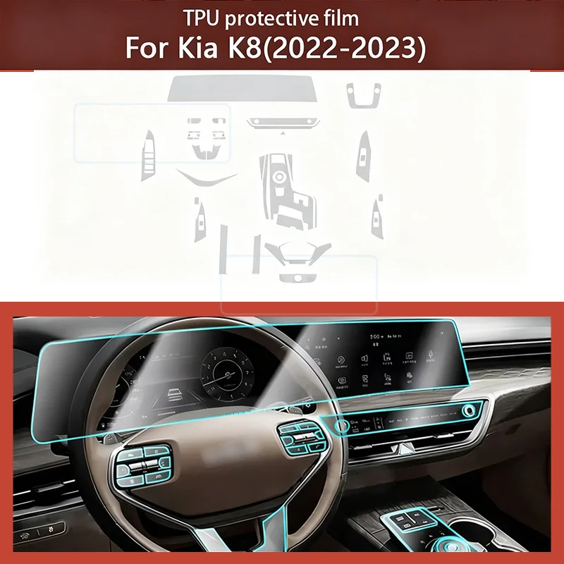 

For KIA K8 2022 2023 Car Gearbox Panel Film Dashboard Protective Sticker Interior Anti-Scratch Film Accessories