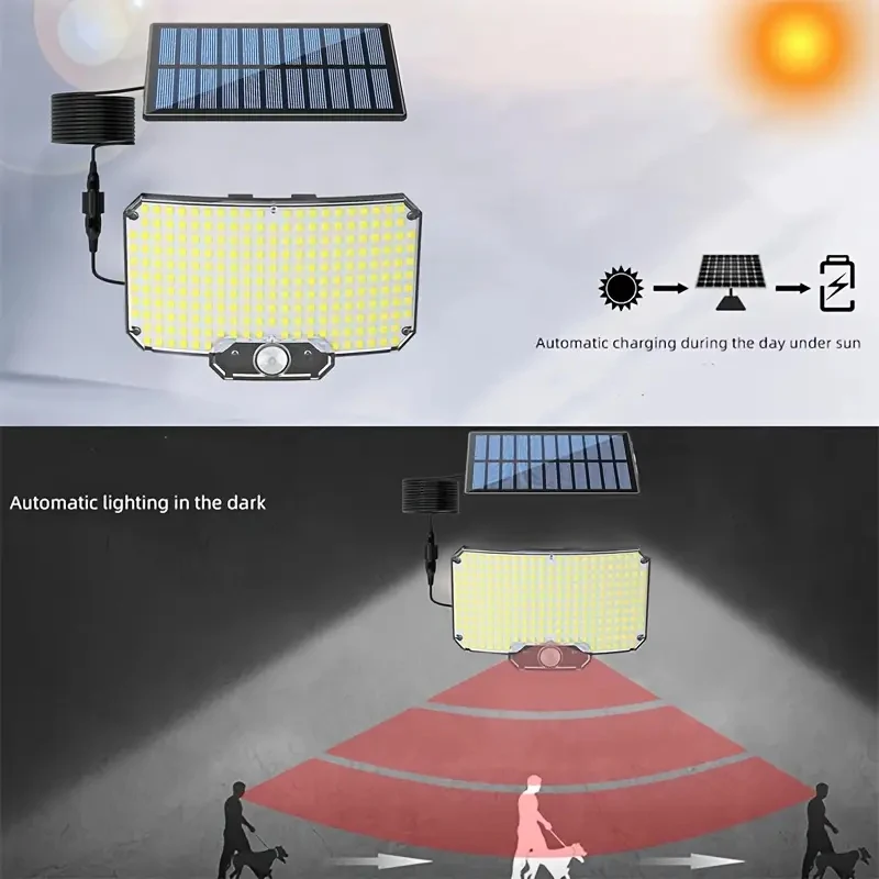 234LED COB Outdoor Solar Light Motion Sensor Street Lamp Decorative Wall Light IP65 Waterproof Garden Courtyard Solar Lamp