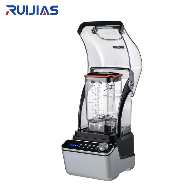 Quiet Commercial Blender Heavy Duty Blender with 2L BPA-free Jar and Timer Control Low Noise Ice Crushing