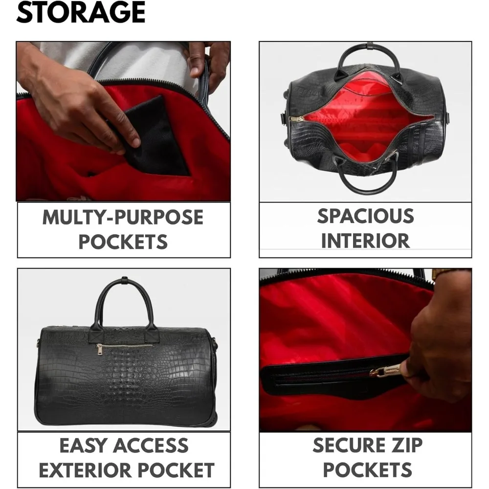 حقيبة كبيرة متدحرجة مع عجلات للسفر، وصالة الألعاب الرياضية، والرياضة، والاستخدام اليومي، والإجازة في عطلة نهاية الأسبوع، وأمتعة حمل لجميع الأغراض #5