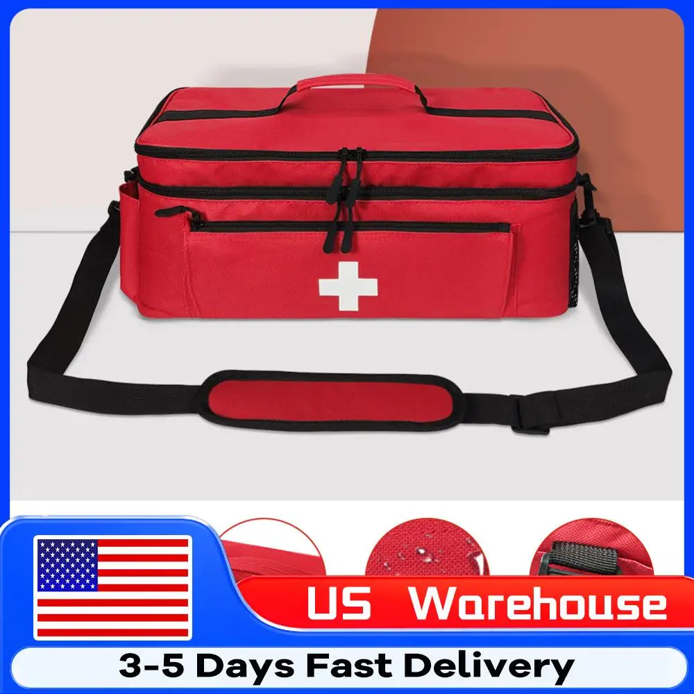 

Travel Medicine Bag with Lockable Zippers Pill Bottle Organizer Empty Medication Storage Bag Medication Travel Case for Home Use