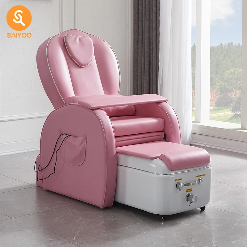 

Pink Leather Pedicure Spa Chair for Kids Color Can Be Customized Beauty Salon Shops Queen Foot Spa Chair