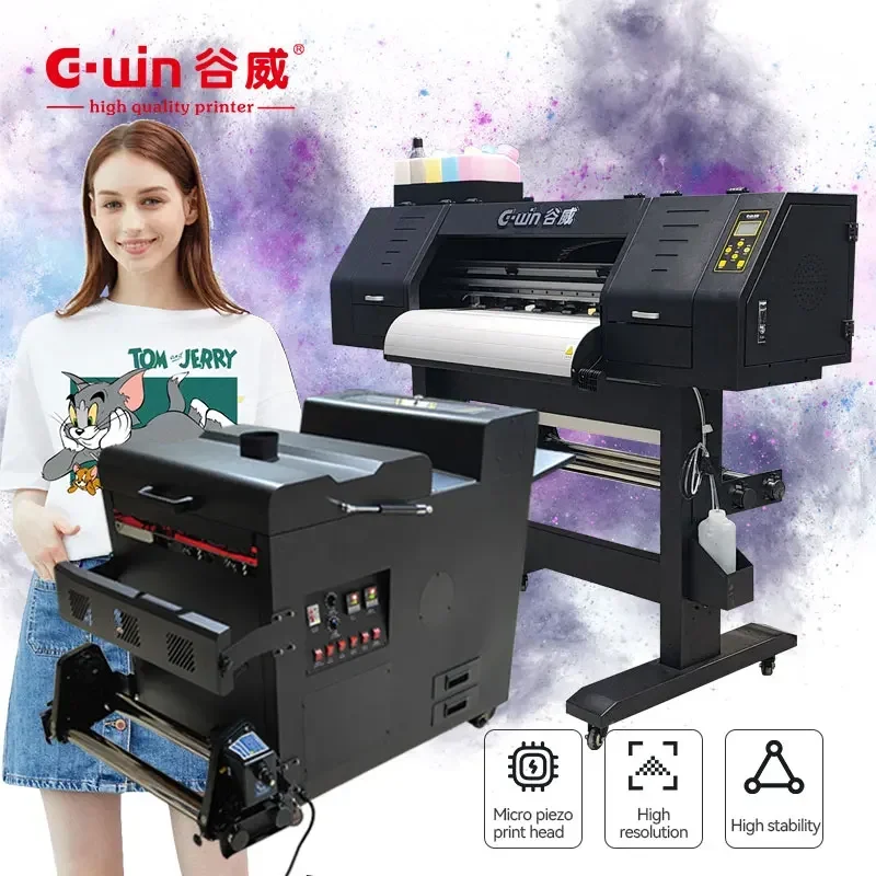 Bundle Dtf Printer And Shaker System Double Head Xp600 4720 I3200 24Inch 60 Cm A3 Dtf Tshirt Printer