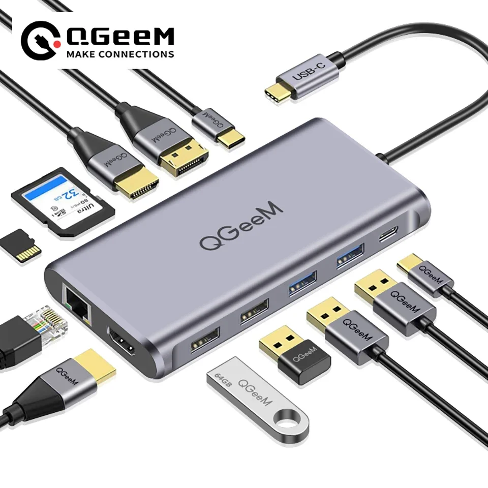 Qgeem Usb C Hub For…