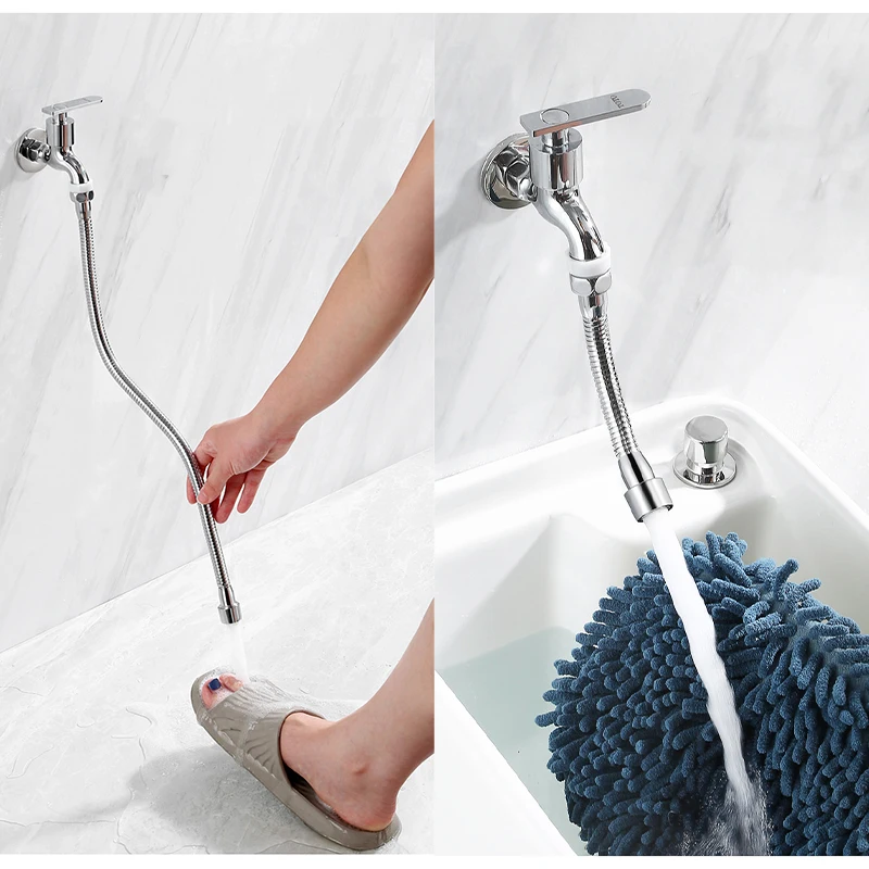 Universal Faucet Extender 360 Degree Rotating Anti-Splash Head Nozzle Aerator Bendable Sink Extension Hose Kitchen Accessories