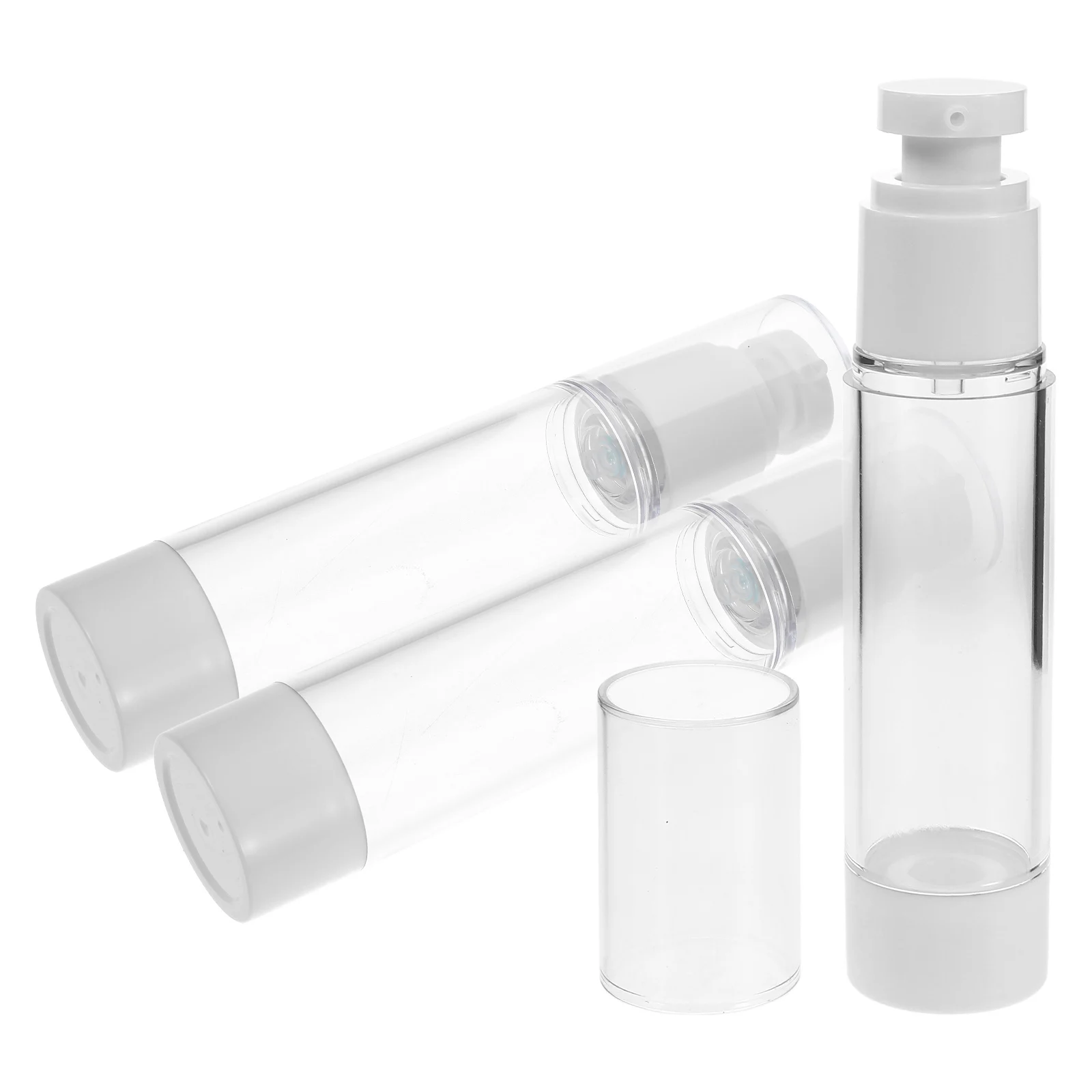 

3pcs Portable Lotion Bottle Reusable Travel Toiletry Bottles Leakproof Vacuum Sub Shampoo Push Plastic Storage