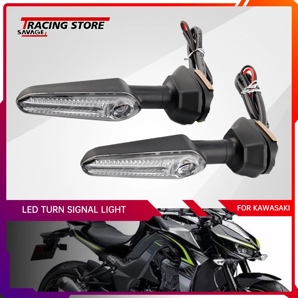 

LED Turn Signal Light For KAWASAKI VERSYS 1000 KLR650 ZH2 Z300 Z600 Z750R Z900 Z1000 650 X250 X300 Indicator Blinker Motorcycle