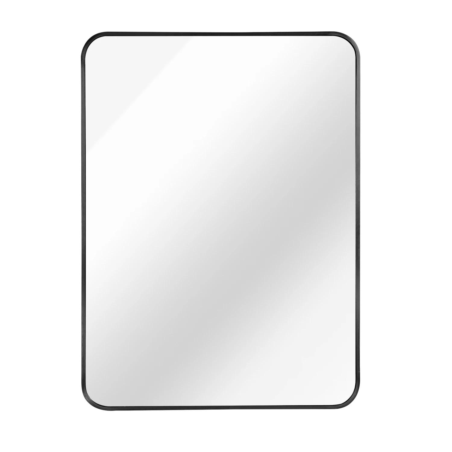 Black 24x36 INCH Metal Rectangle Barhroom mirror