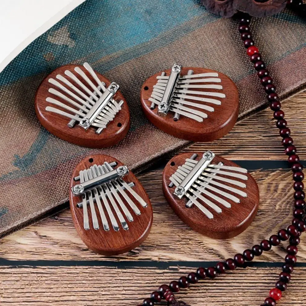 8 Key Thumb Piano Mini Kalimba Exquisite Finger Thumb Piano Marimba Musical Good Accessory Pendant Gift for Kids Adults