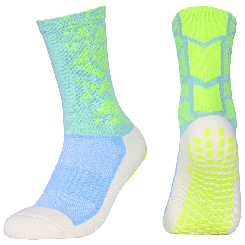 2024 NEW ANTI SLIP Football Socks Mid Calf Non Slip Soccer Cycling Sports Socks Mens