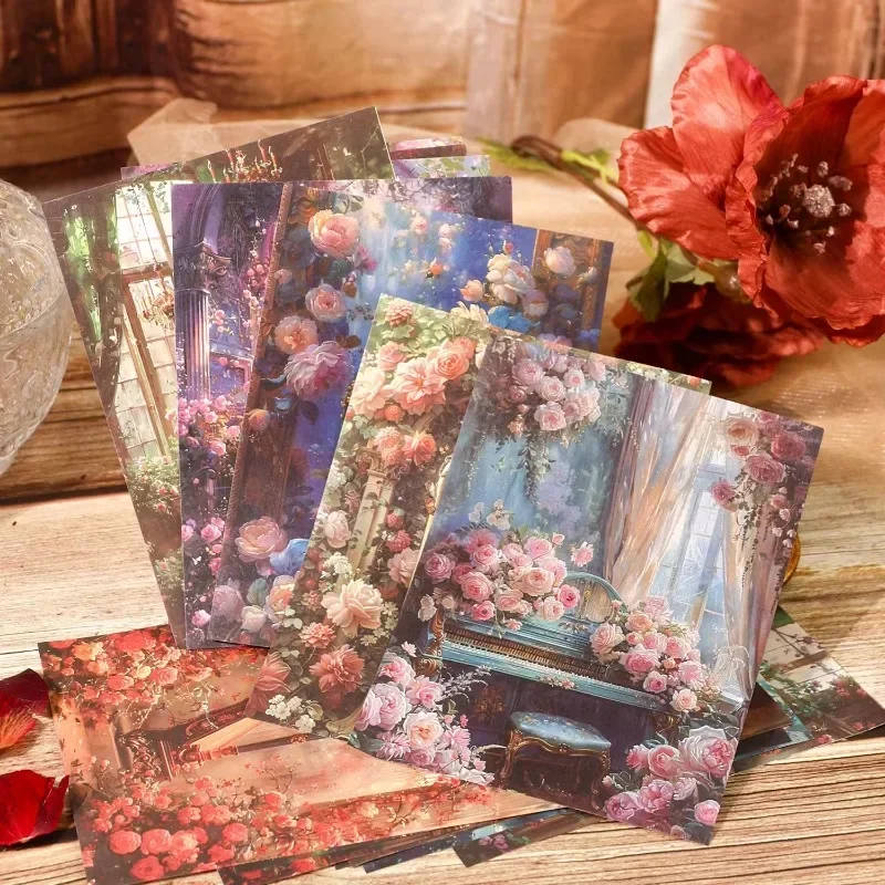 30Pcs Athena piano room vintage rococo style handbook material paper collage handbook decoration Package Scrapbook 176*118mm