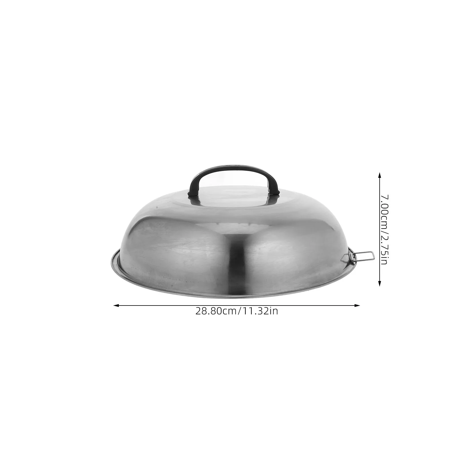 Thickened Pot Lid Stainless Steel Universal Cooking Pan Lid Easy to Clean Practical Kitchen Barware Restaurant Use