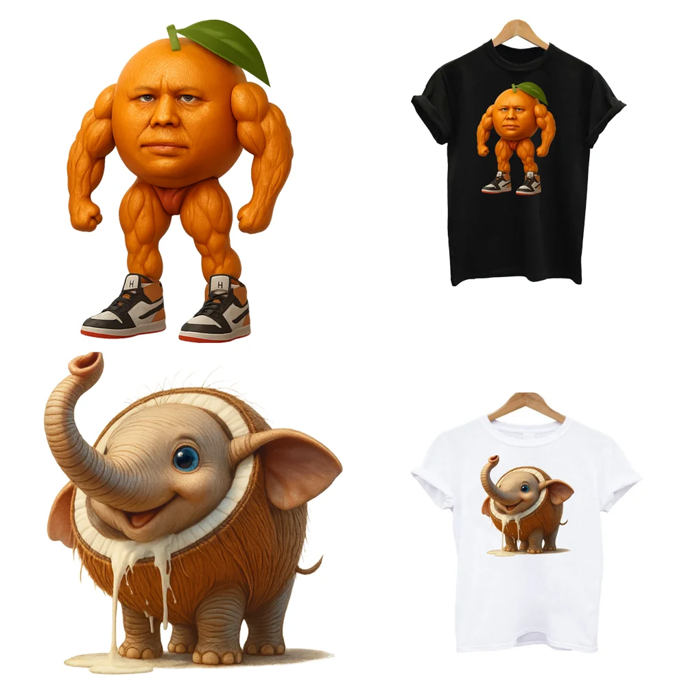 Tung Tung Tung Sahur Iron On fusible Patches Ironing Applications For Clothing Heat Adhesive Thermal Transfer T Shirt Stickers