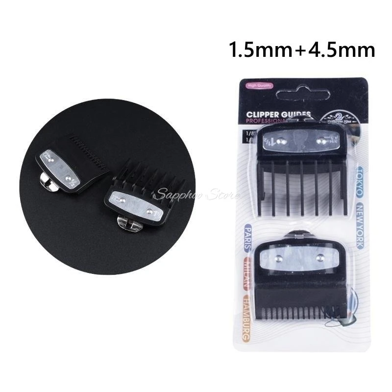 2/3/4 stücke Für Wahl Universal Haar Clipper Grenze Kamm Schwarz Transparent Rot Guide Trimmer Wachen Befestigung 1,5mm 3mm 4,5mm 6mm – Detail 1