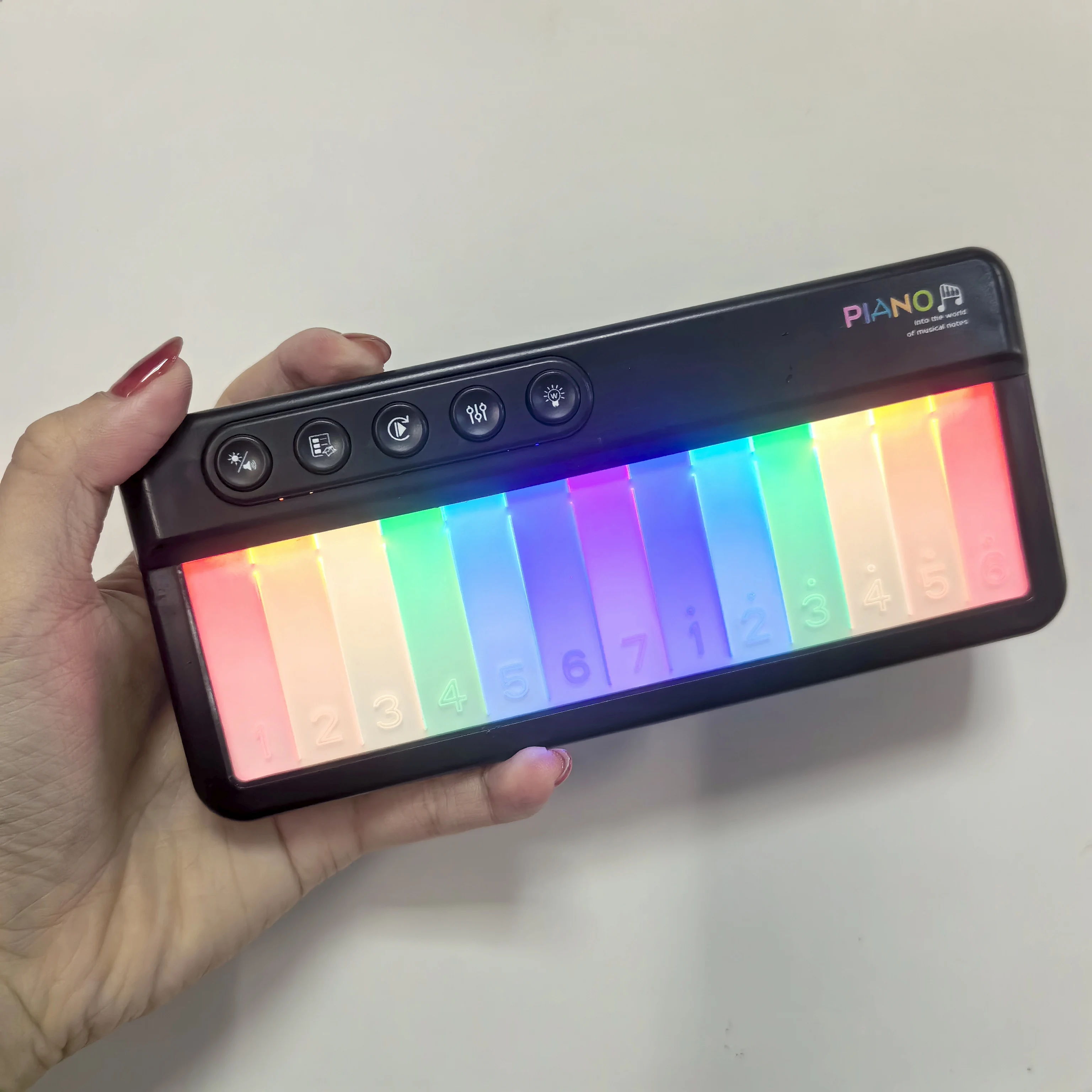 Children Electronic Piano Toy Electronic Kids Keyboard Touch Screen Light Piano Toy Portable Musical Instruments Educational