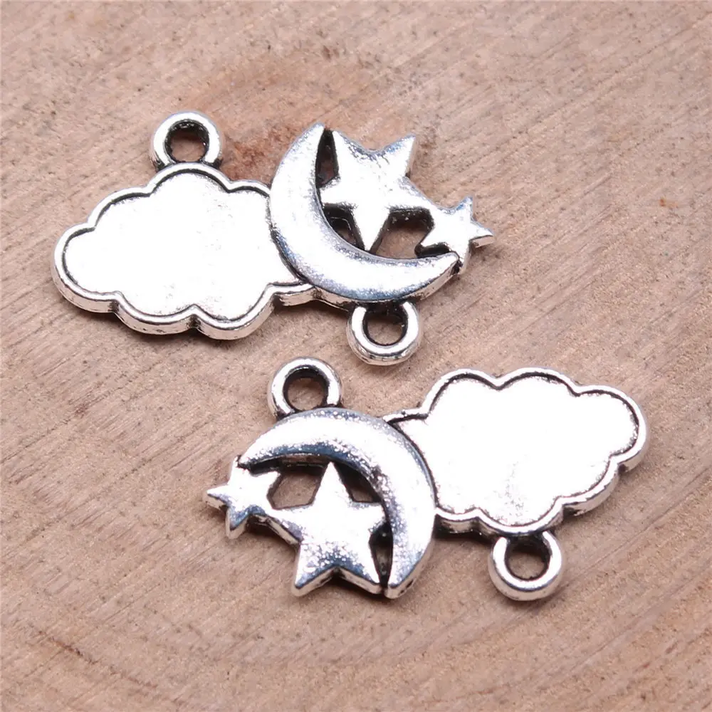 

Ornaments Moon Star Cloud Charms Jewelry And Accessories 21x12mm 10pcs