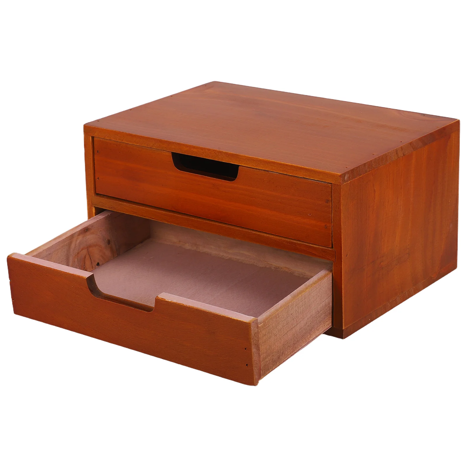 خزانة تنظيم سطح المكتب الخشبية ذات درجين للقرطاسية واللوازم المكتبية وأدراج تخزين سطح الطاولة المزخرفة ومكتب على الطراز العتيق #3