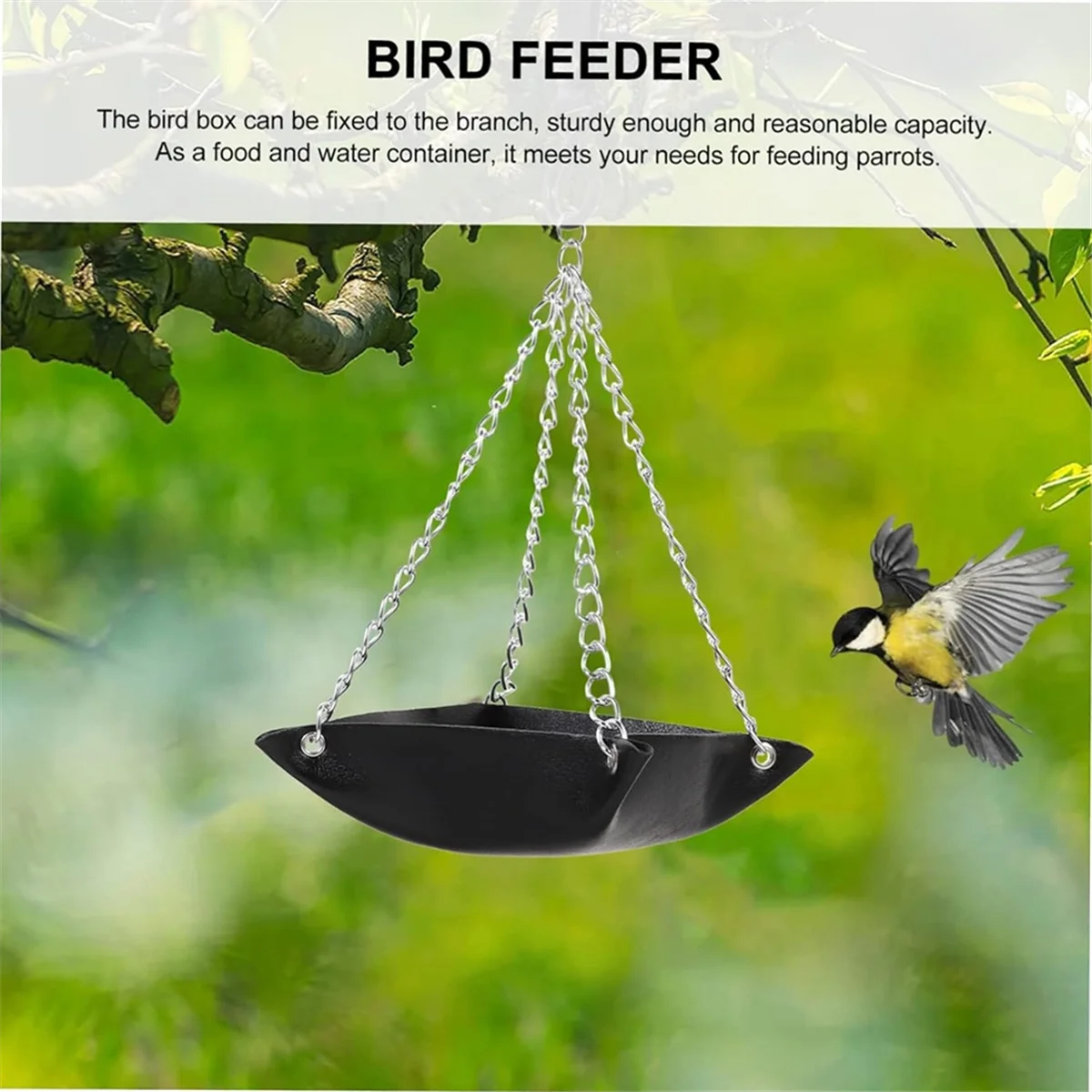 Bird Feeder Tray Hanging Bird Water Tray Garden Bird Feeder Outdoor Patio Hanging Bird Feeder Red