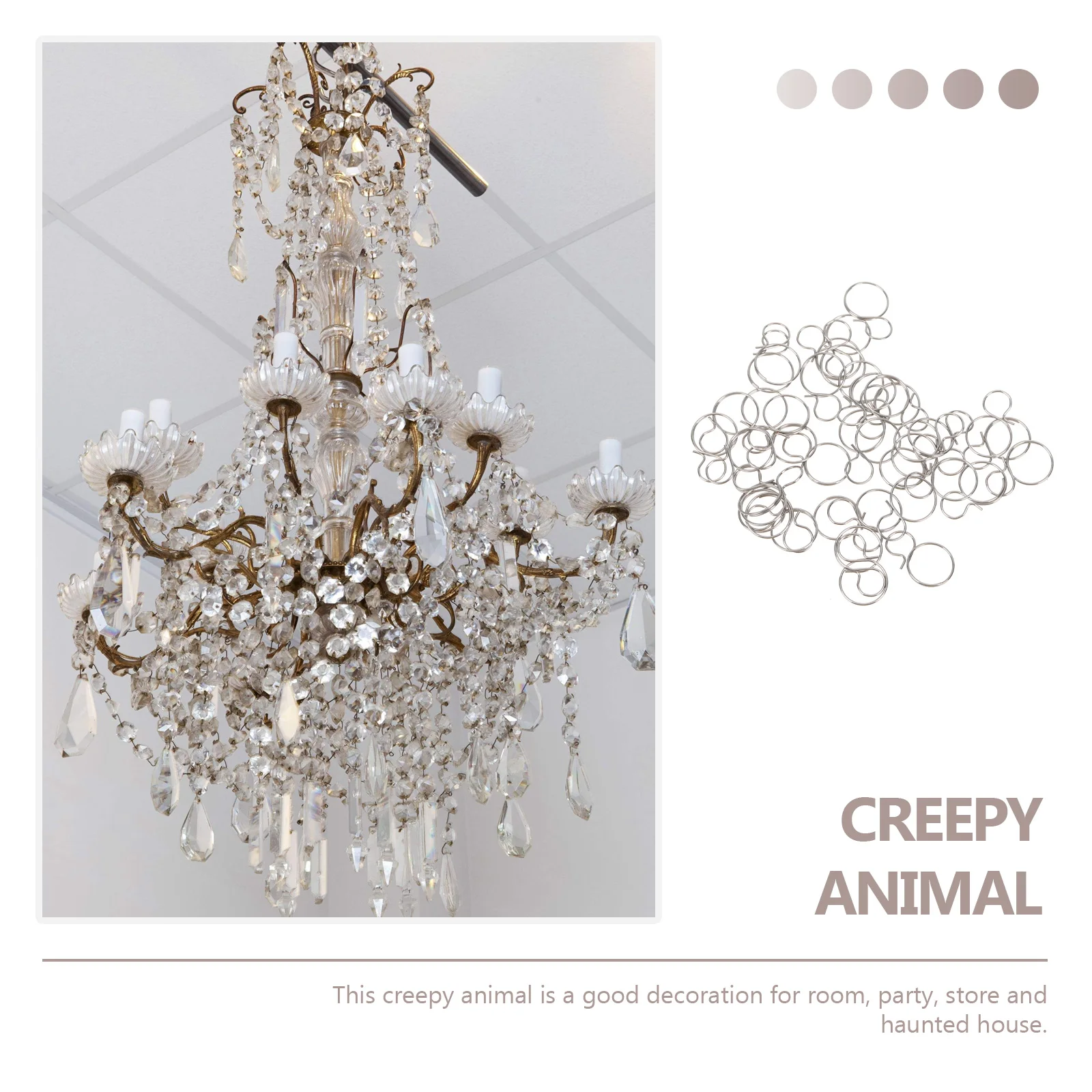 

40pcs Closed Loop Lamp Fixture Accessories Durable Metal Bead Connector For Diy Chandelier Crystal Pendant Ring Lamp Parts