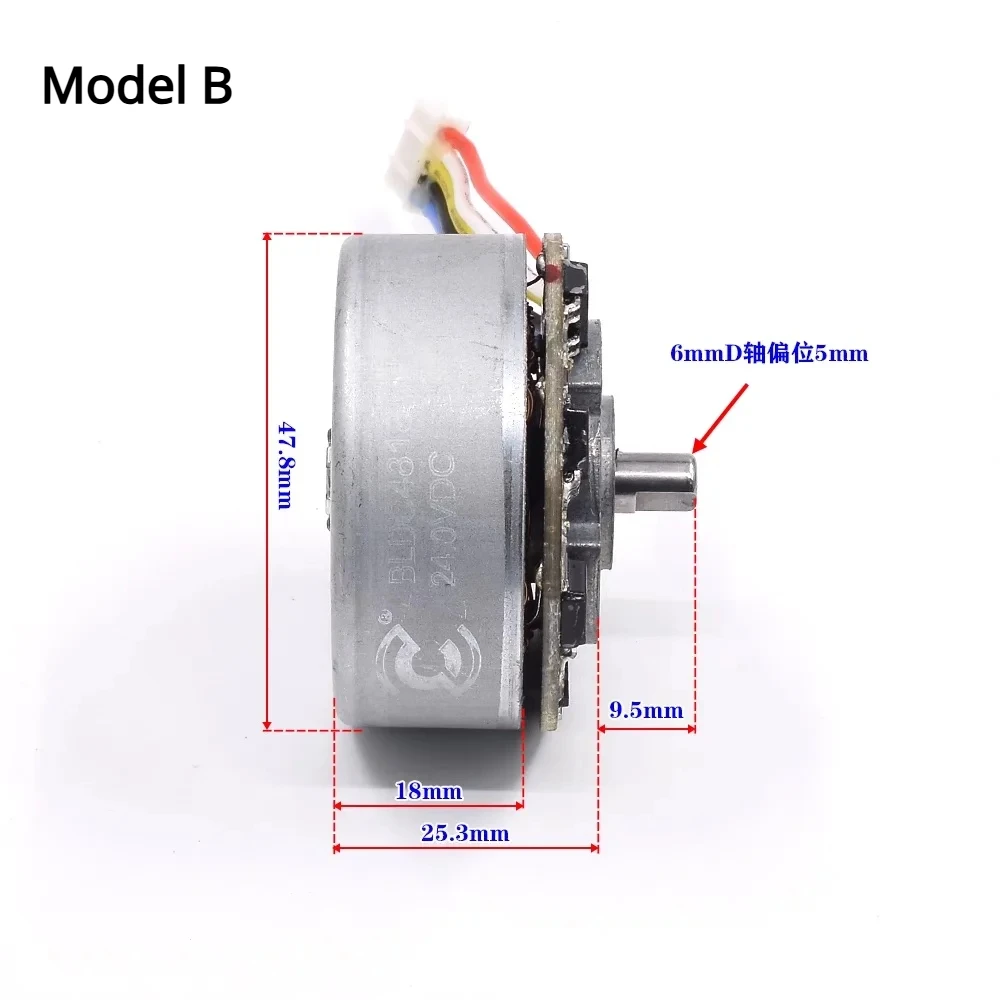1 adet BL4825 dış Rotor fırçasız motor DC 12V 14.4V 24V 4000RPM yüksek hızlı büyük tork PWM hız ayarı fasyal tabanca için
